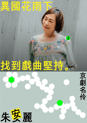 異國花雨下找到戲曲堅持  京劇名伶朱安麗  無忌揮灑的自信與率性